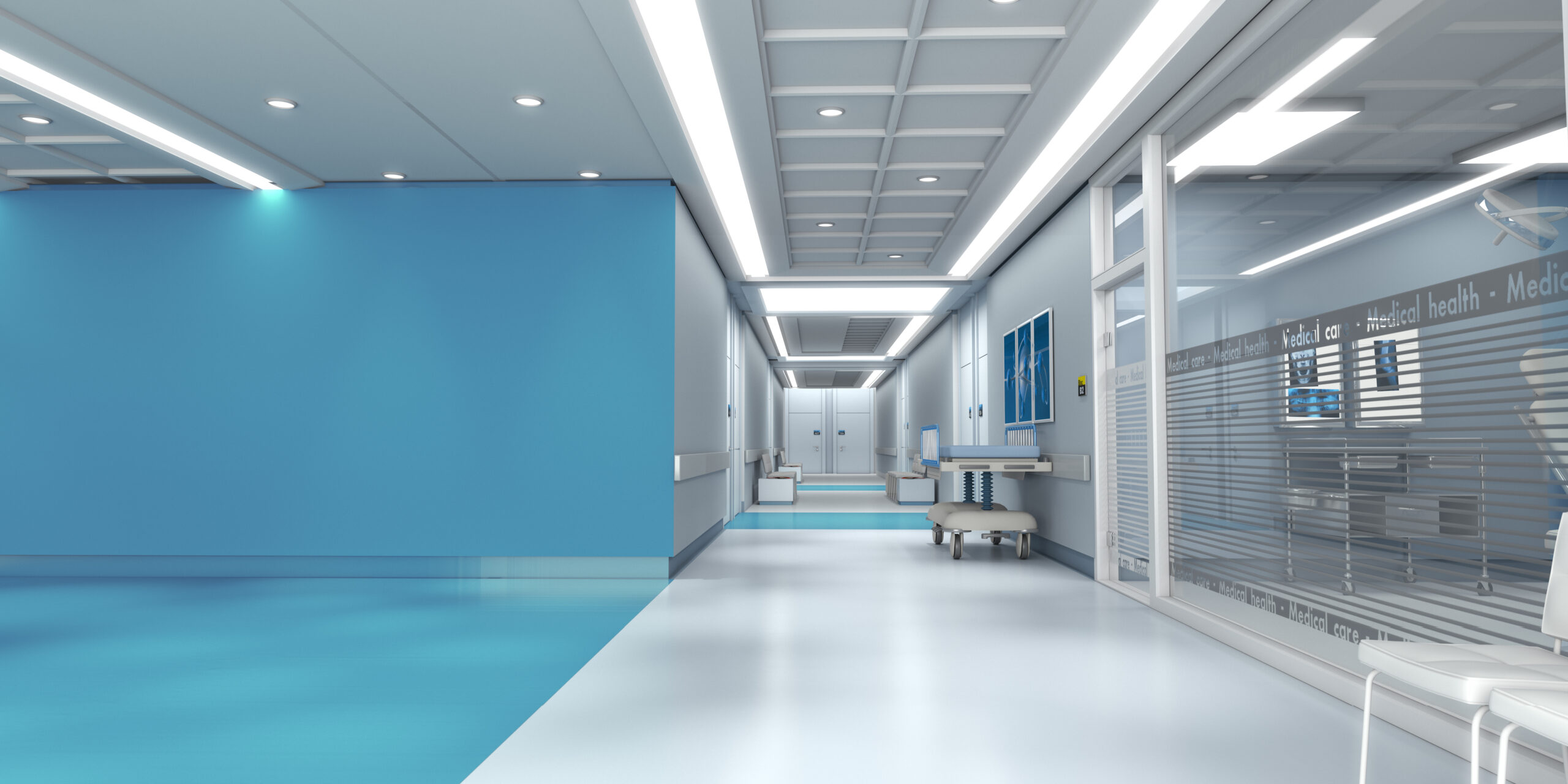 3d,Rendering,Of,A,Hospital,Interior,With,Lots,Of,Copy
